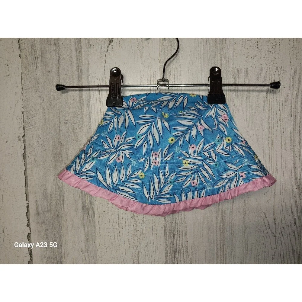 UV Skinz 3PC Swim Set UPF 50+ Graphic Tee /Skirt/Reversible Hat 12-18 Mo